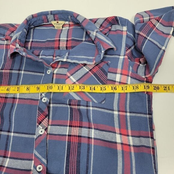 Woolrich Women's Blue/Pink Plaid 100% Cotton Flannel Size M - Picture 11 of 11